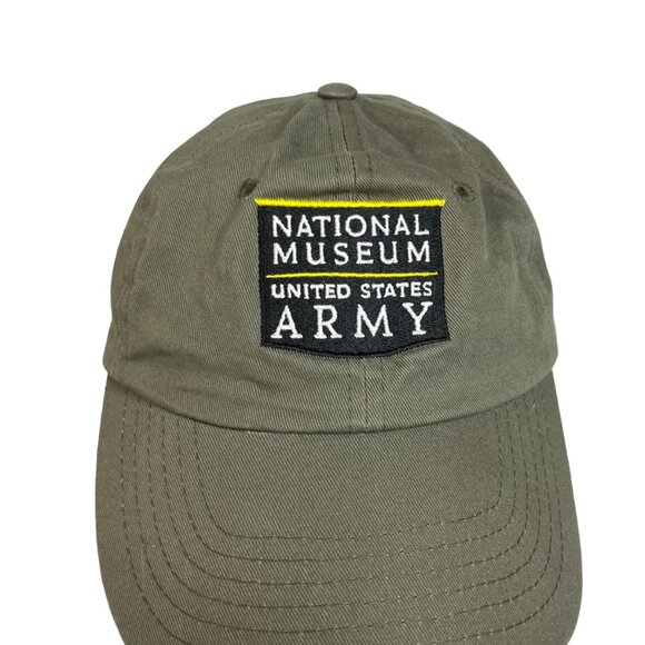 National Museum United States Army Mens Cloth Baseball Hat Green Adjustable - Picture 3 of 9